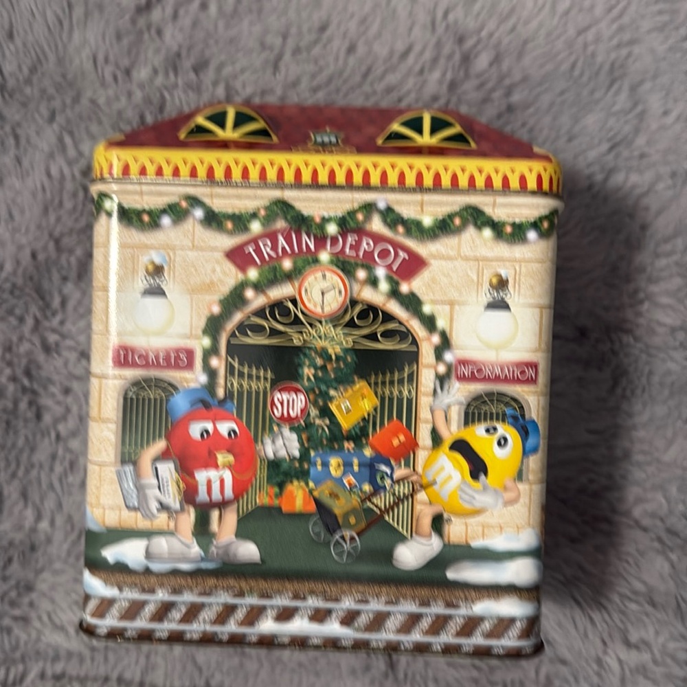 M&M’s Brand Christmas Village Series Train Depot, Number 13 Limited Edition 2001